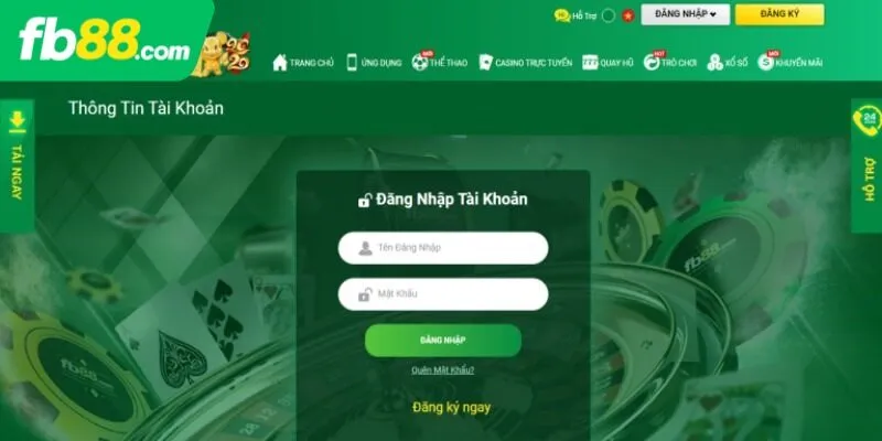 Hướng dẫn cách đăng nhập FB88